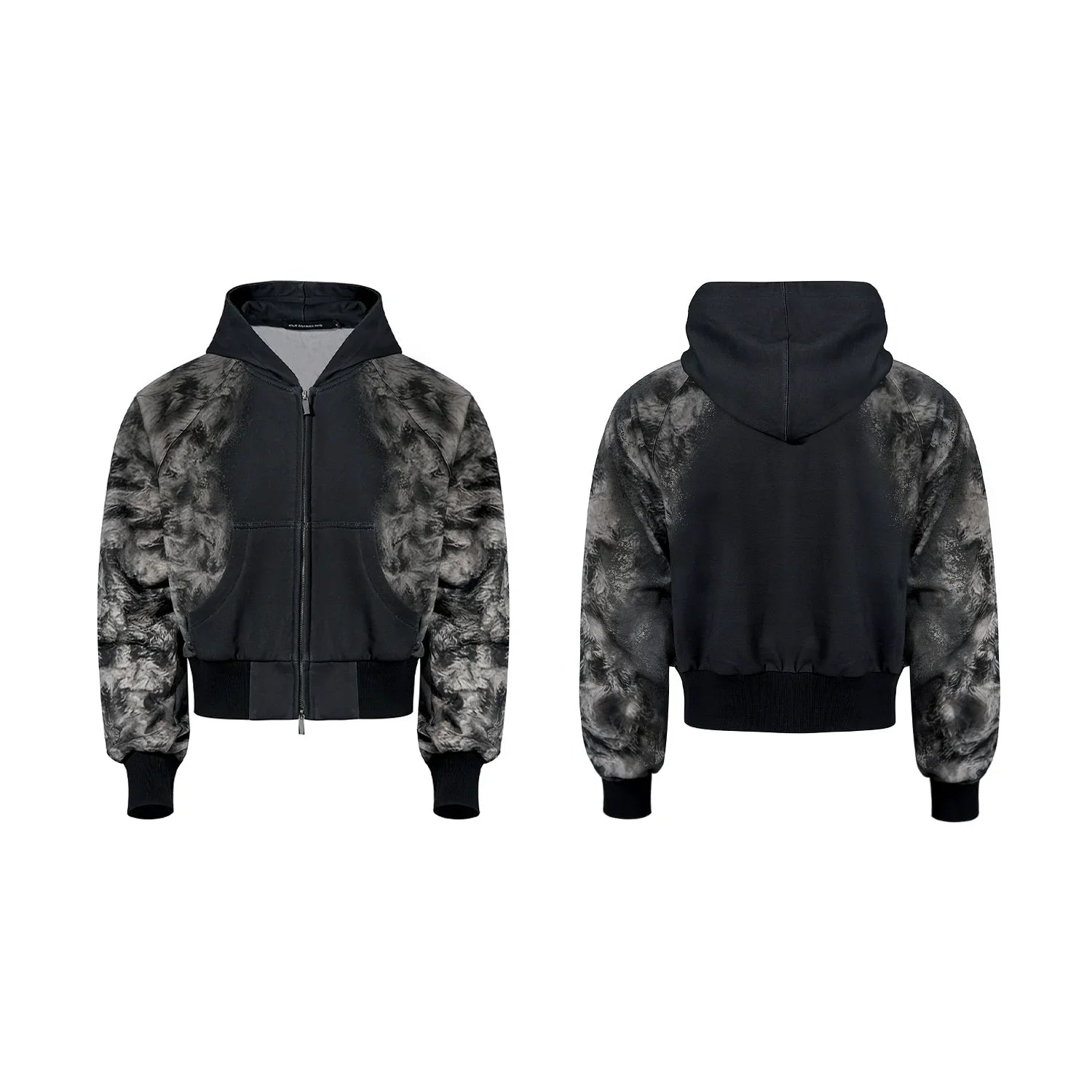 Leopard Print Short Hoodie & Sweatpants & Half Sweatpants Setup