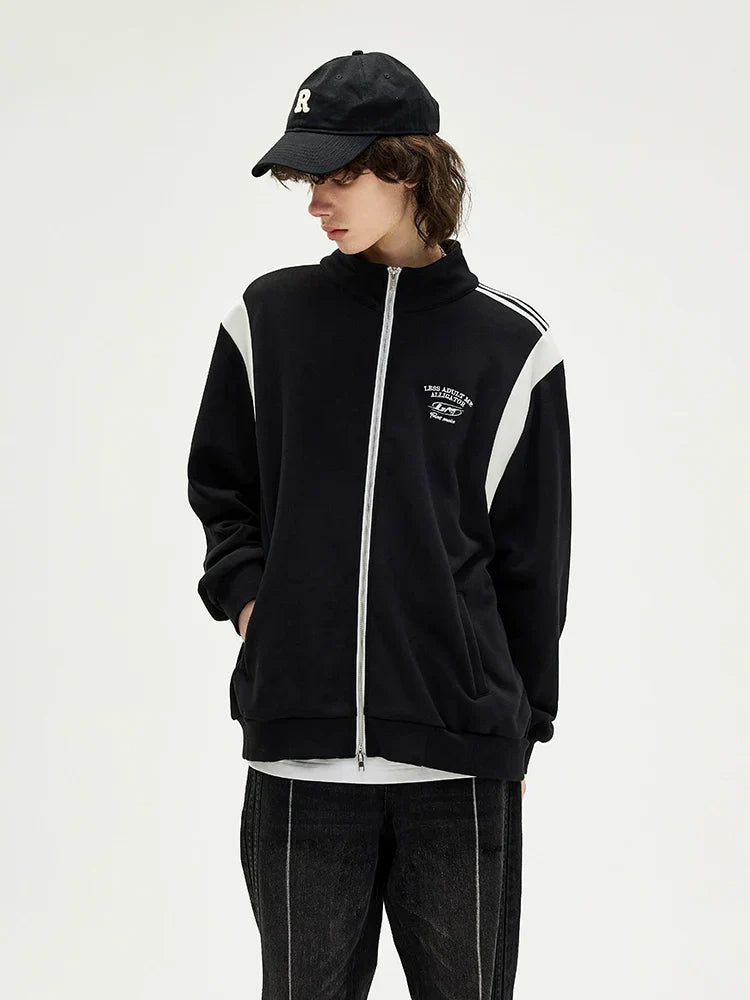 Patchwork Zipper Truck Jacket