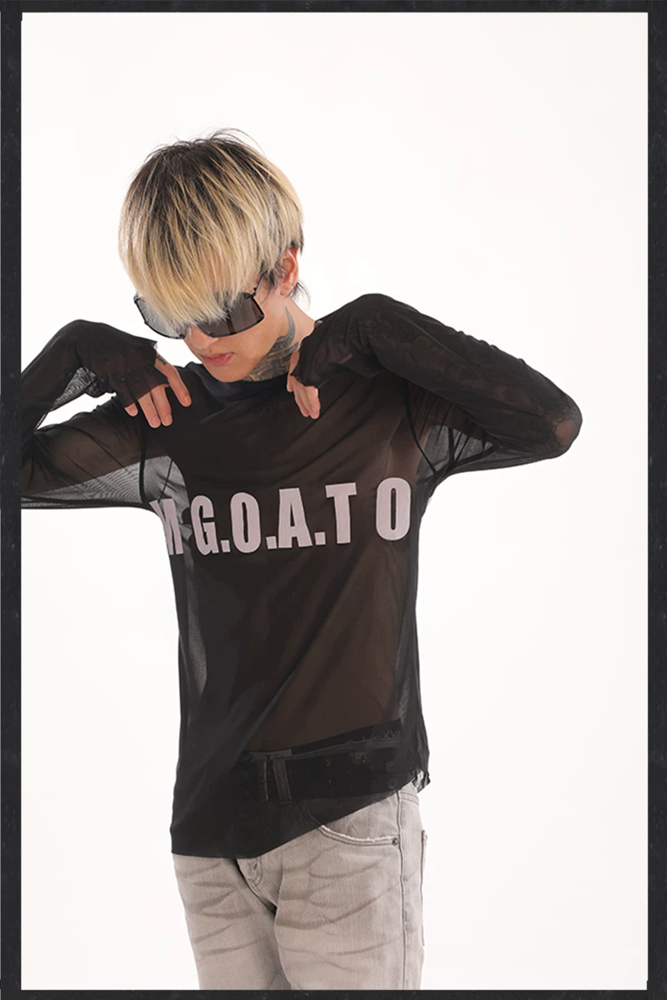 Subculture Print Slim Long Sleeve T-Shirt