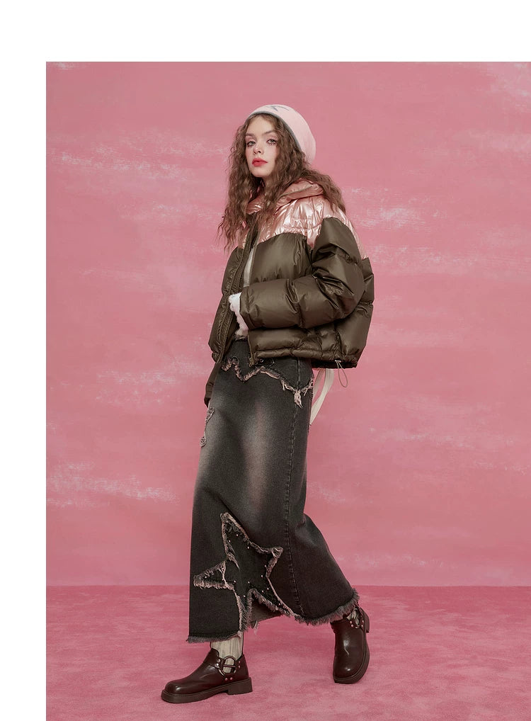 Lightweight Short Thick White Duck Down Jacket