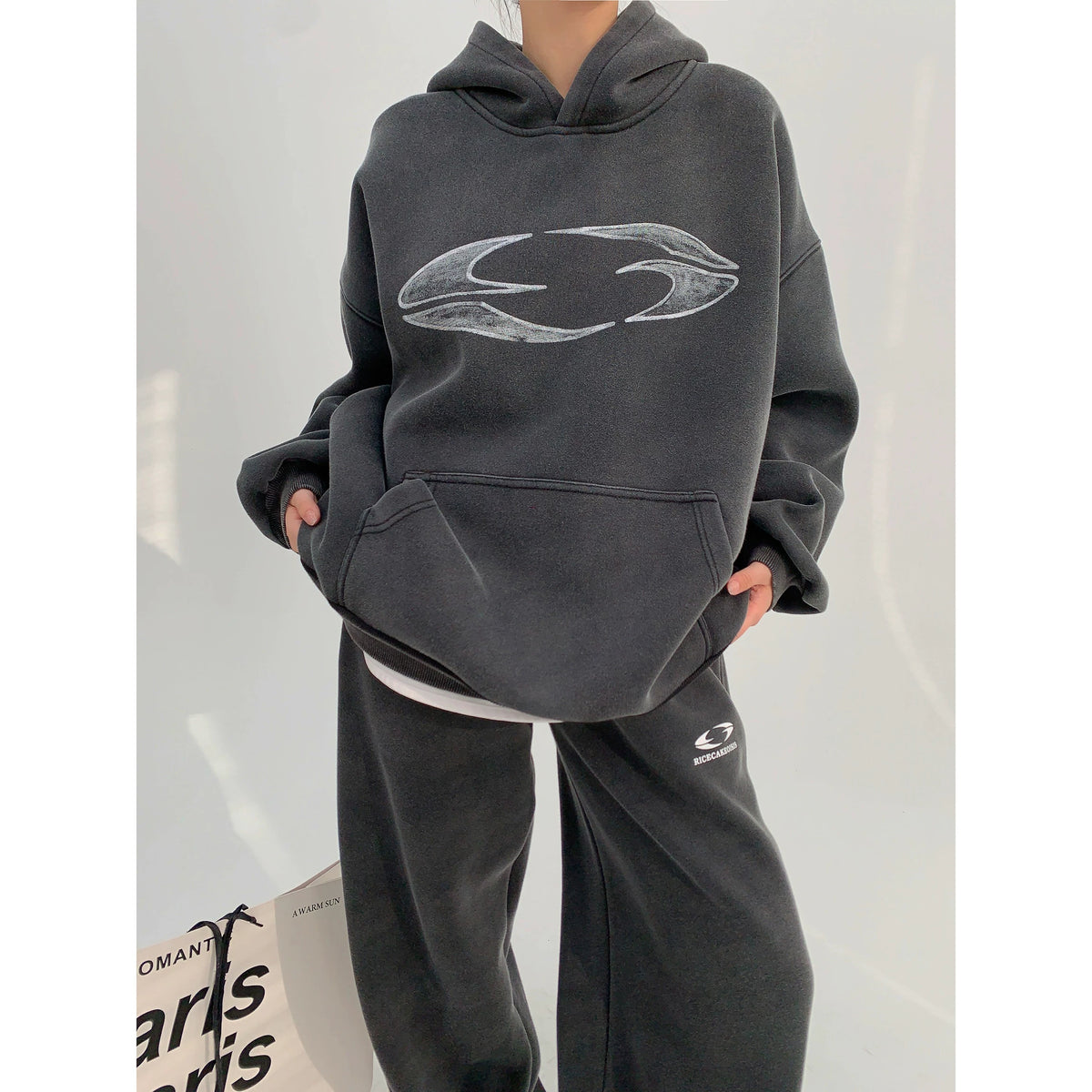 Thick Heavyweight Print Hoodie & Pants Set