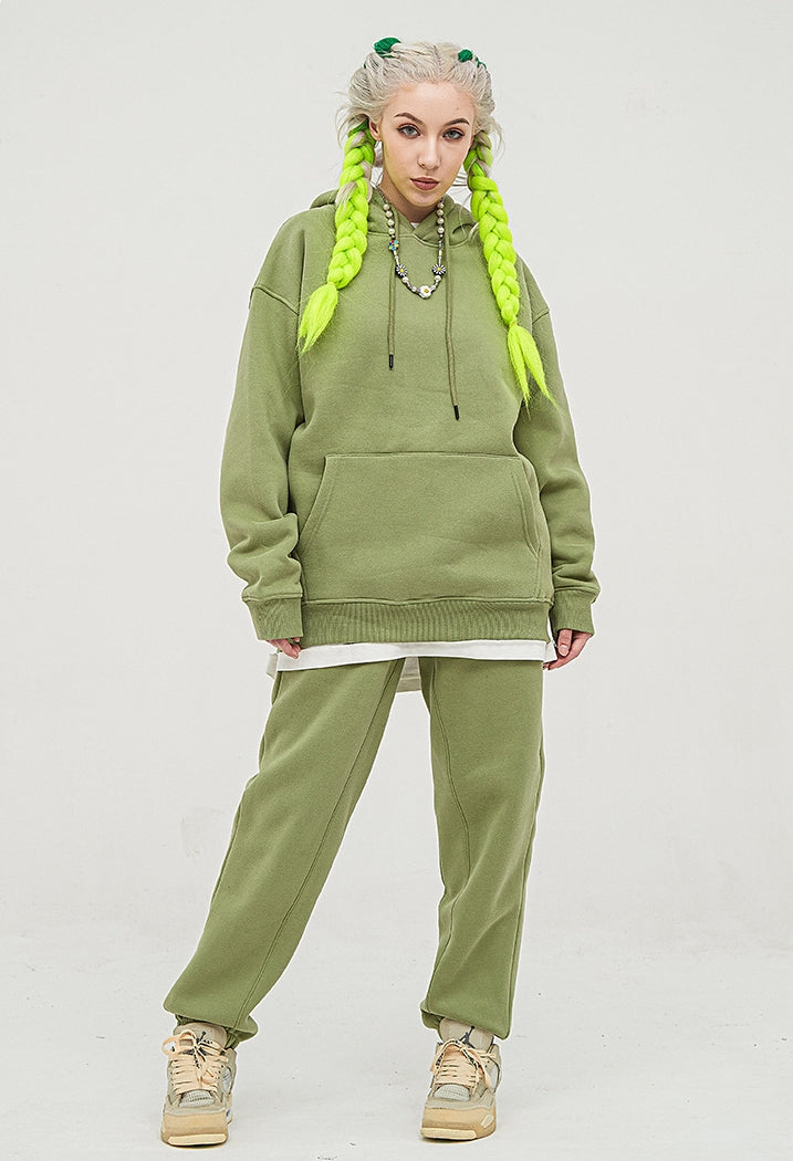 light green hoodie