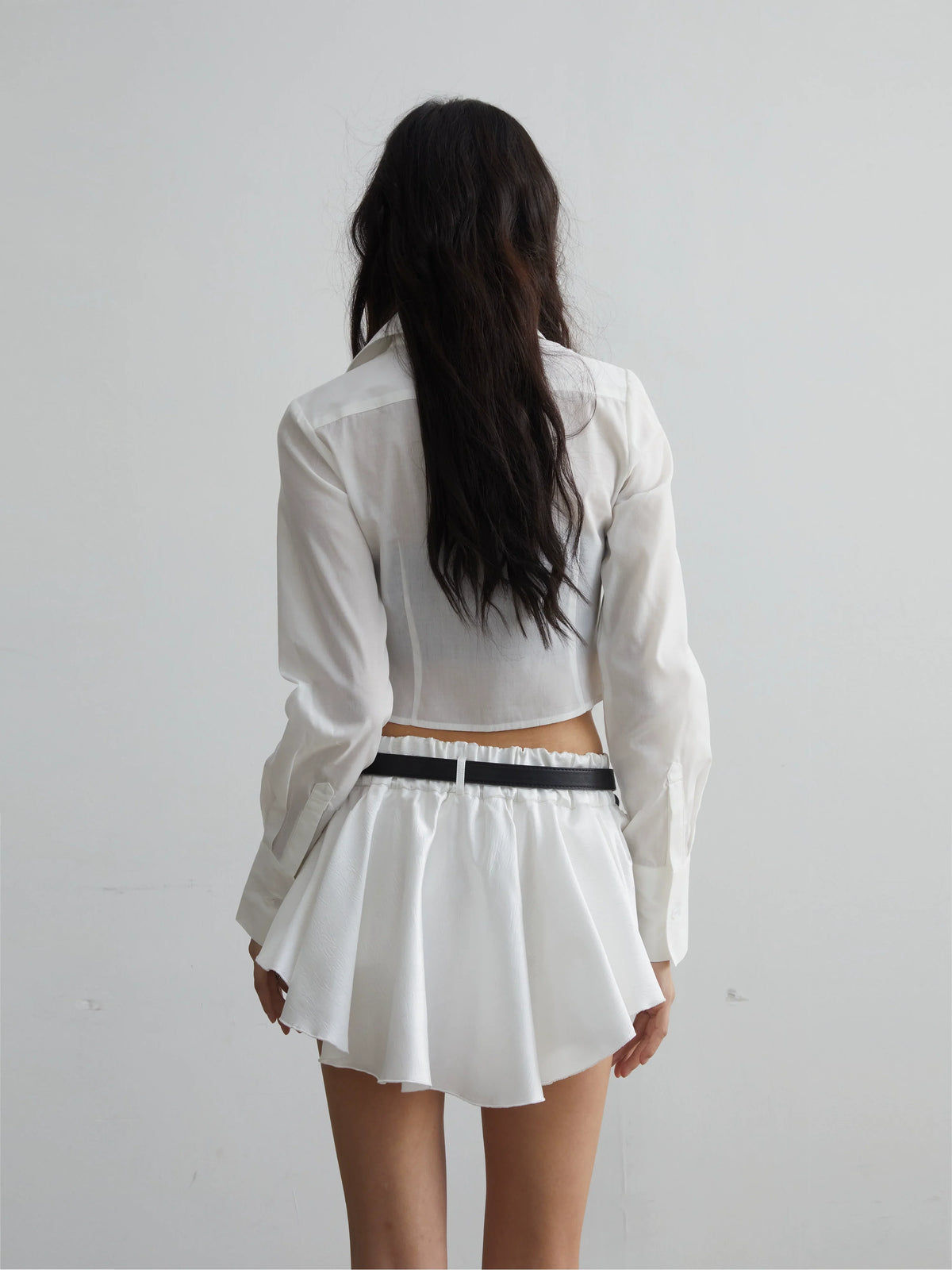 Cotton Long Sleeve Short Shirt