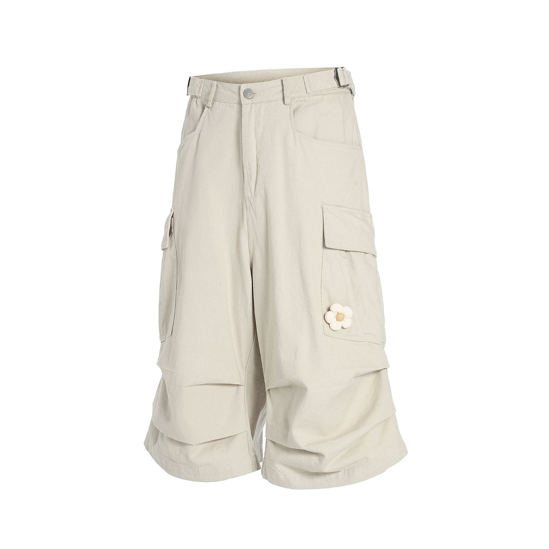 Multi-Pocket Straight Short Cargo Pants