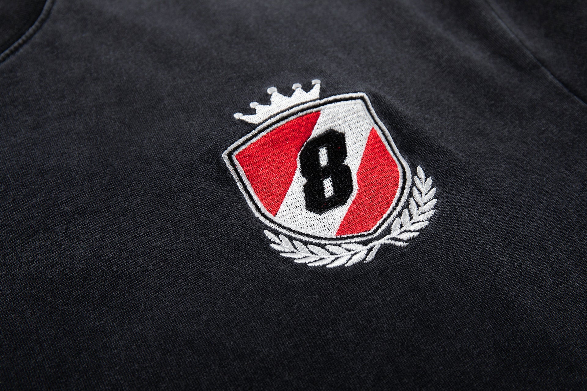 Washed Embroidery Short Sleeve T-Shirt