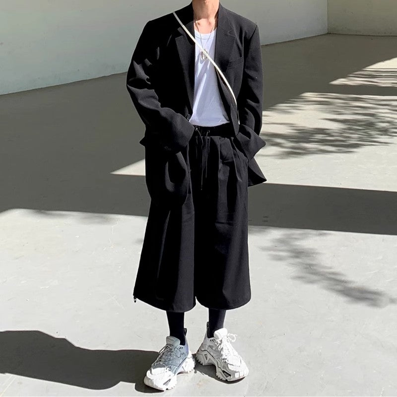 Wide-Leg Pleats Cropped Pants