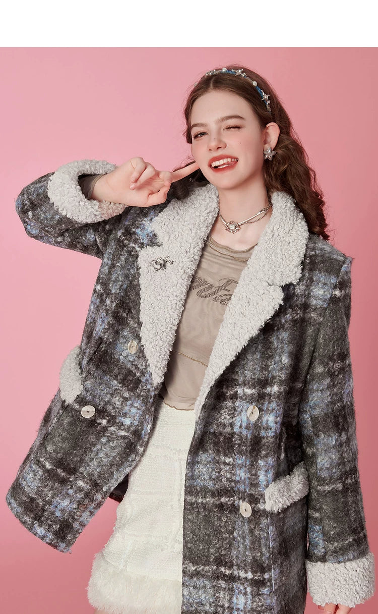 Plaid Mid-Length Coat