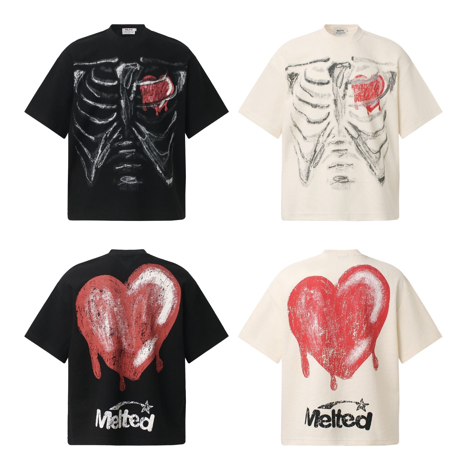 Waffle Graffiti Oversize Short Sleeve T-Shirt