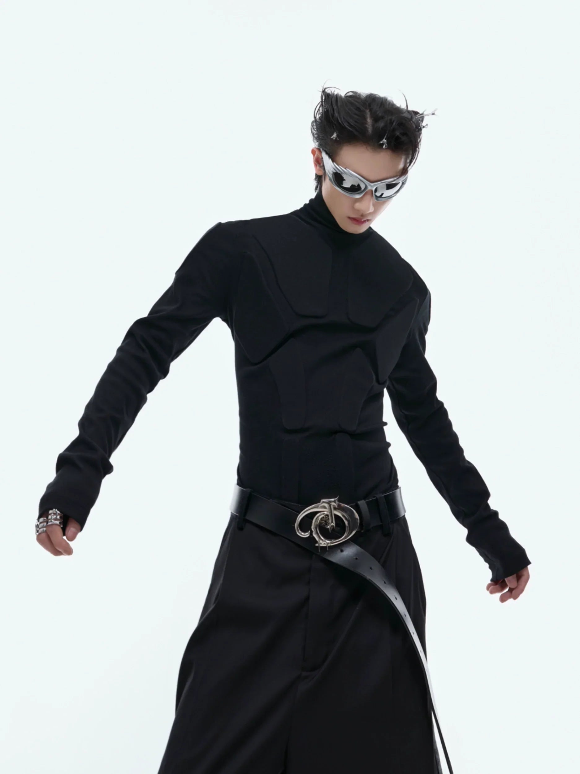 Slim Fit Turtleneck Long Sleeve Shirt