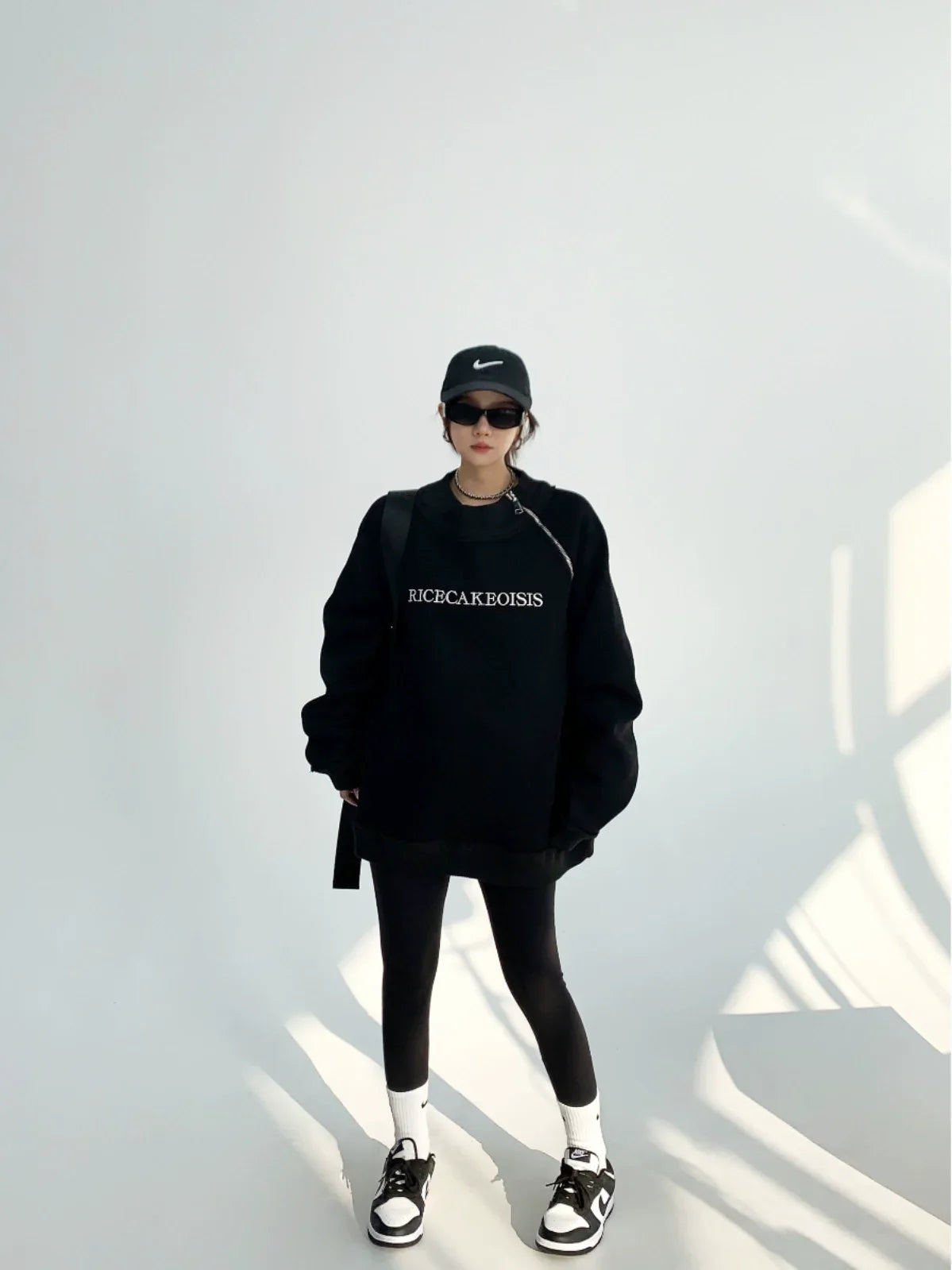 Side Zipper Design Oversized Heavyweight Sweatshirt