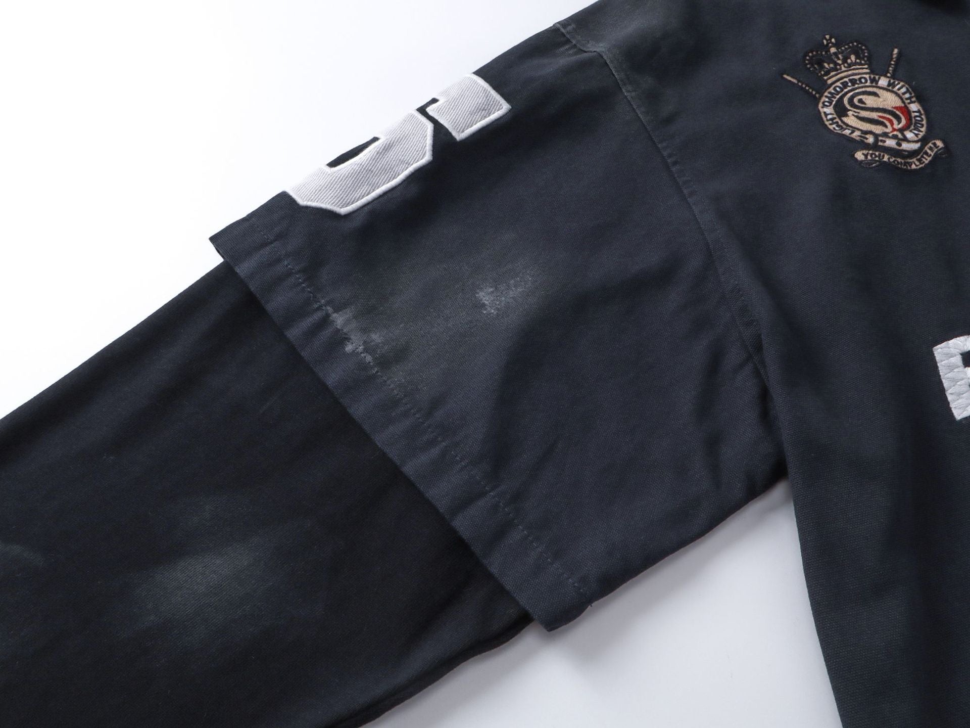 Dirty Washed Fake Layered Long Sleeve T-Shirt