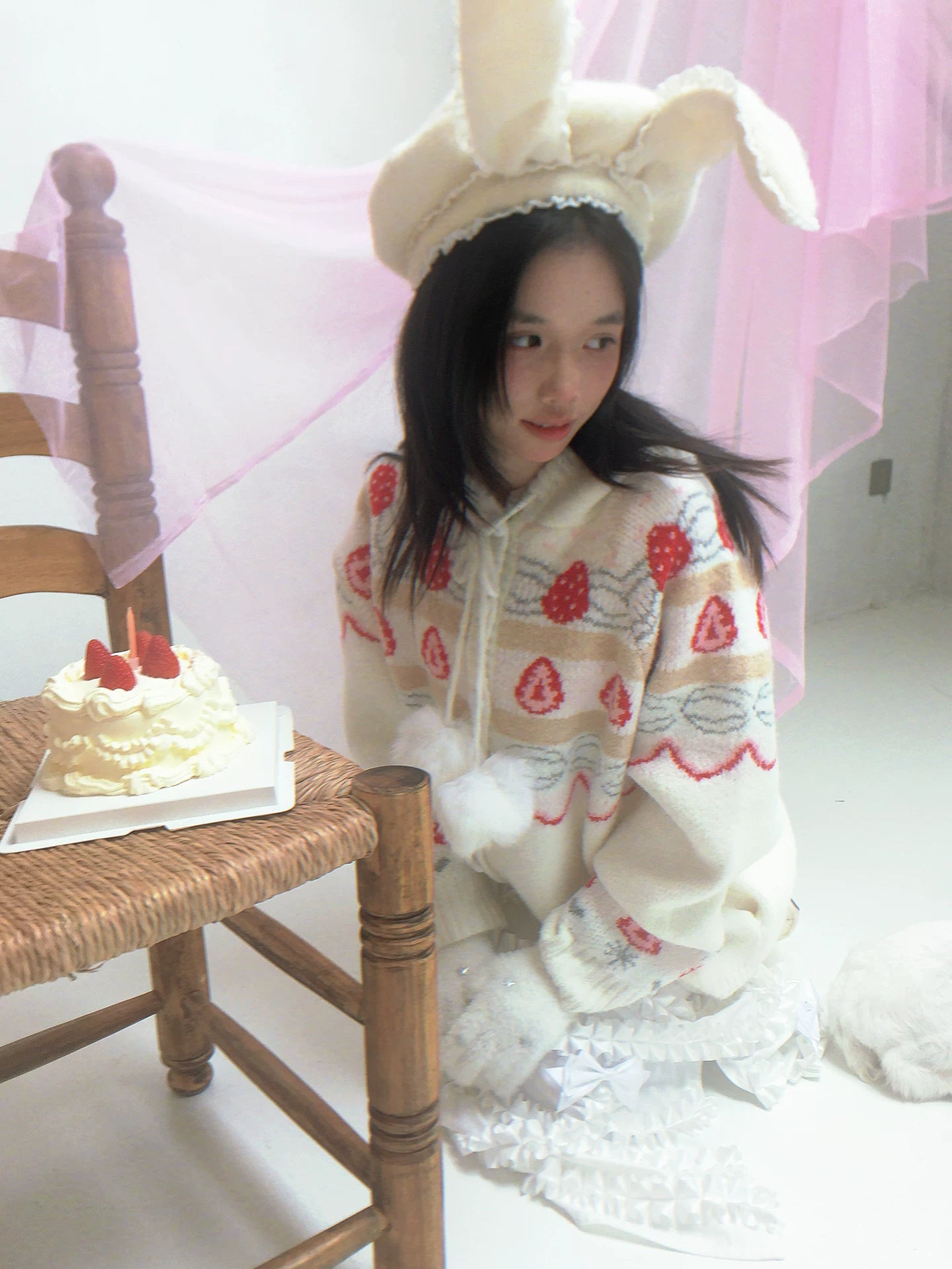 Cake Hooded Knit Cardigan