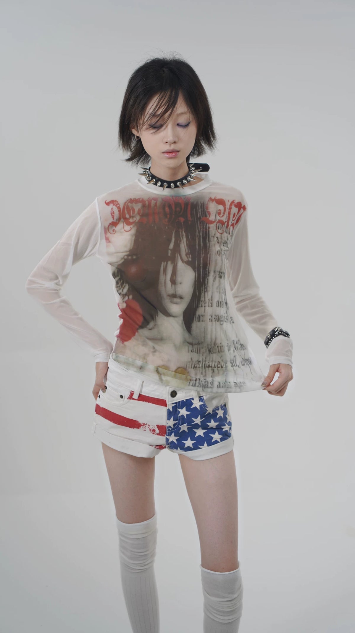 Post-Punk Mesh Long Sleeve T-Shirt