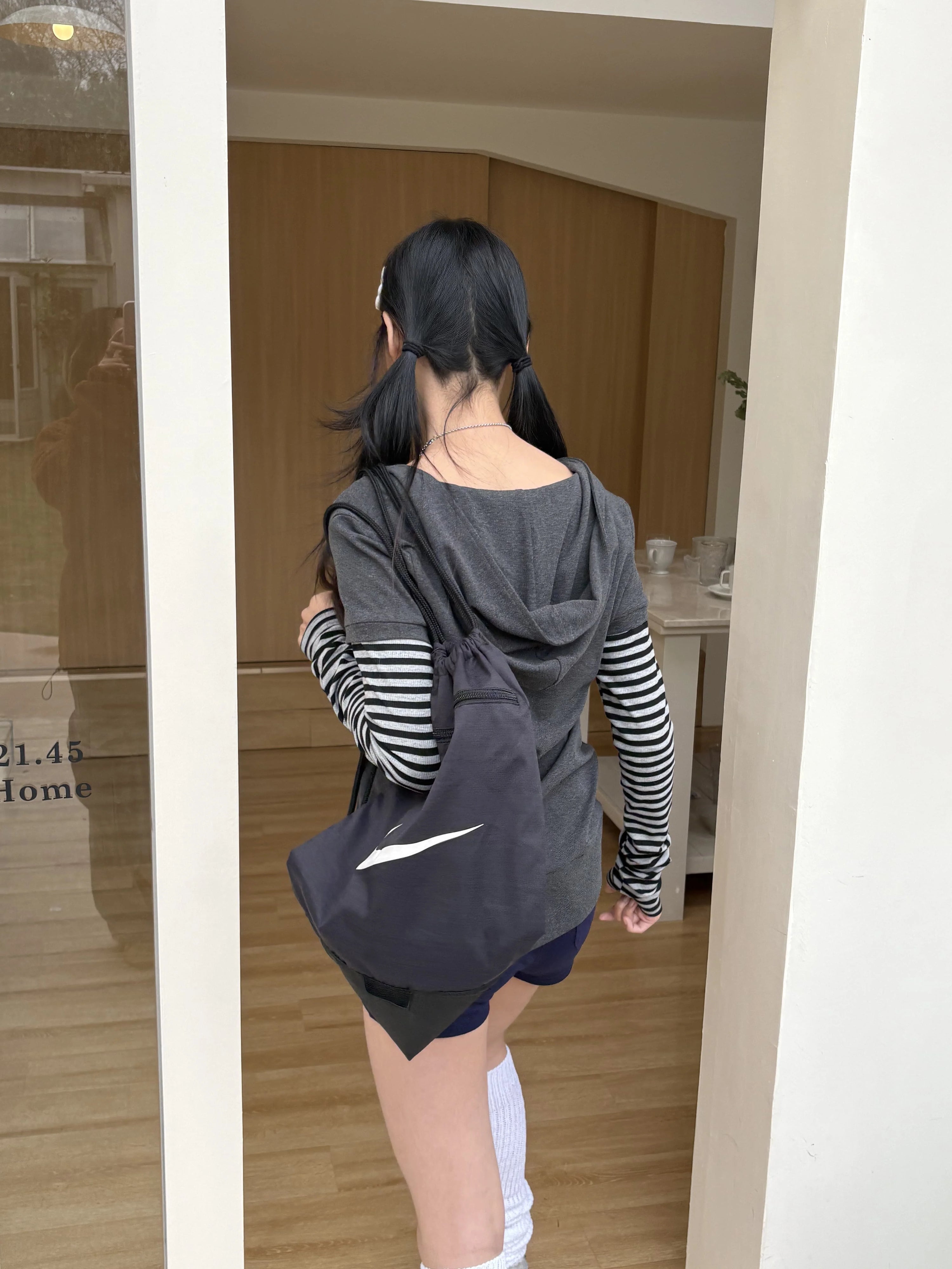 Stripe Patchwork Pullover Hoodie