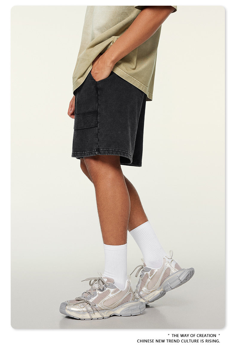 Washed Heavyweight Short Sleeve T-Shirt & Short Sweatpants Setup