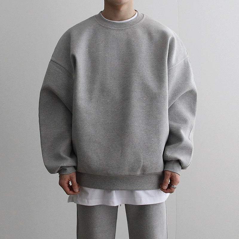 Oversize Round Neck Pullover Sweatshirt