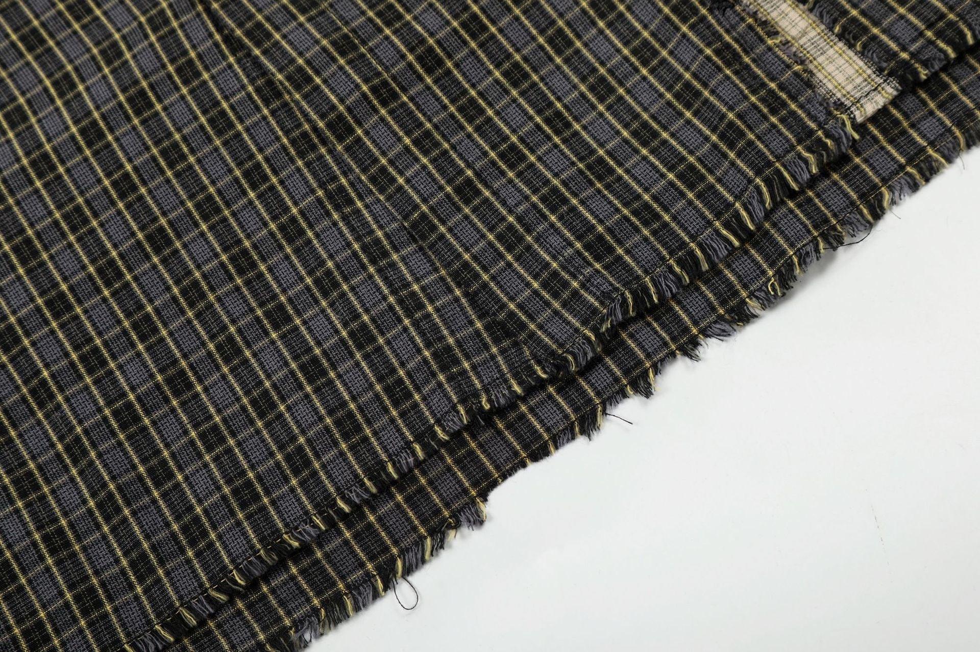 Plaid Cut Gradient Washed Short Sleeve Shirt