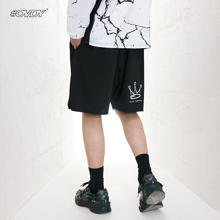 Drawstring Woven Black Short Pants