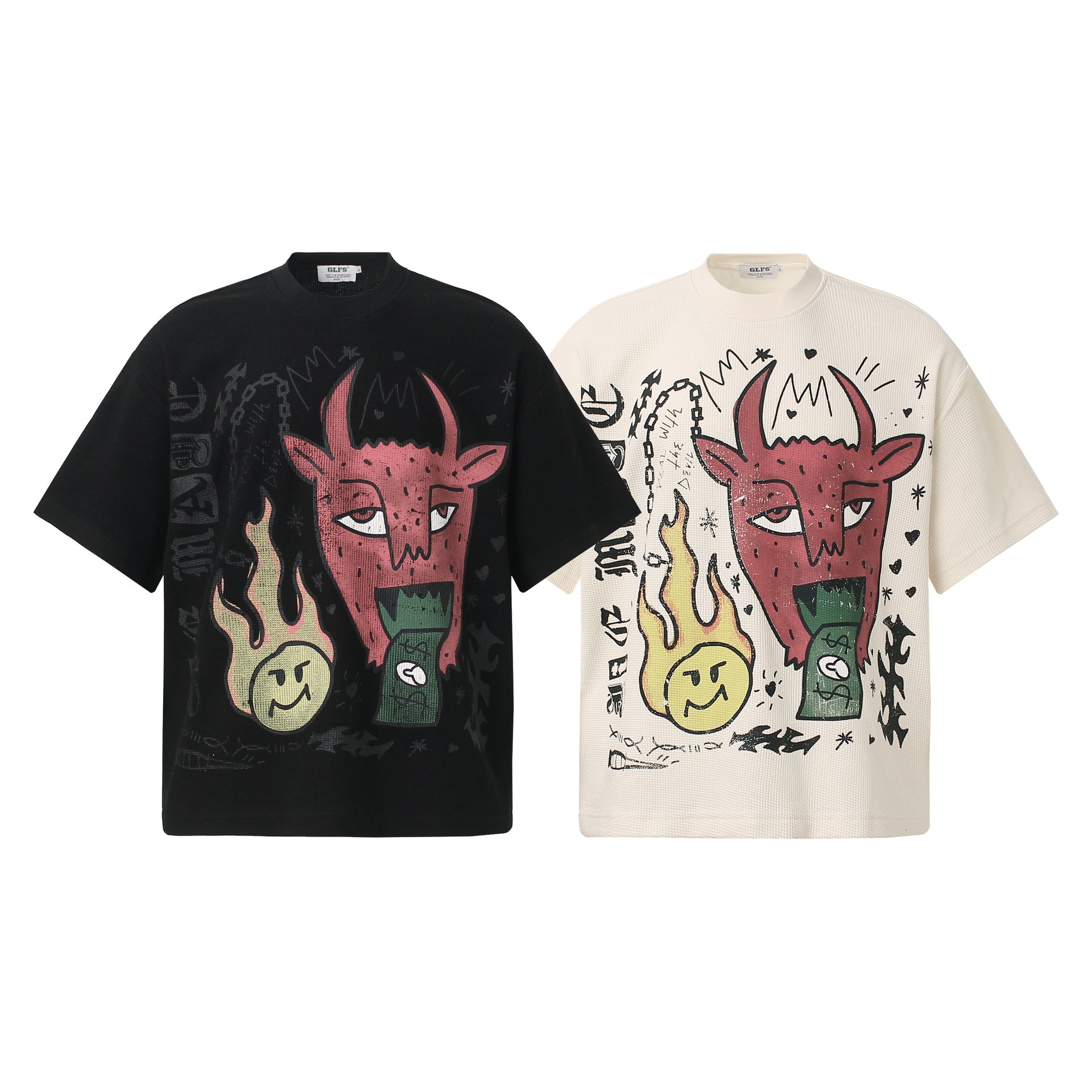 Waffle Graphic Oversize Short Sleeve T-Shirt