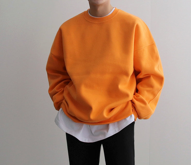 Oversize Round Neck Pullover Sweatshirt