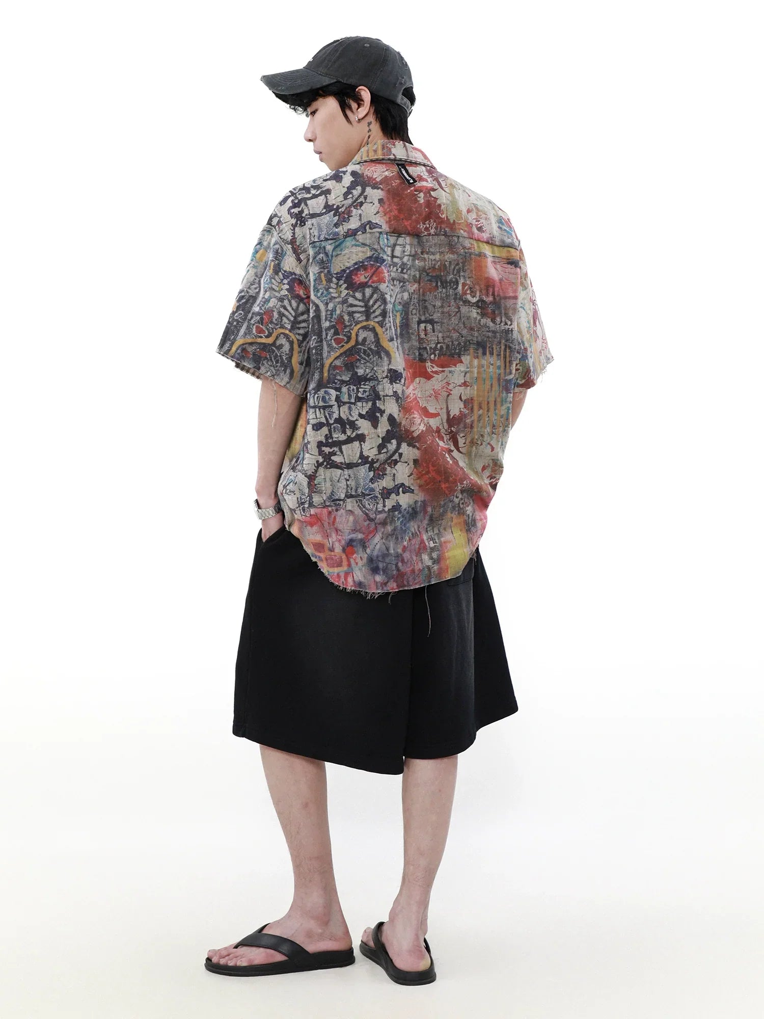 Riversible Damage Short Sleeve Shirt