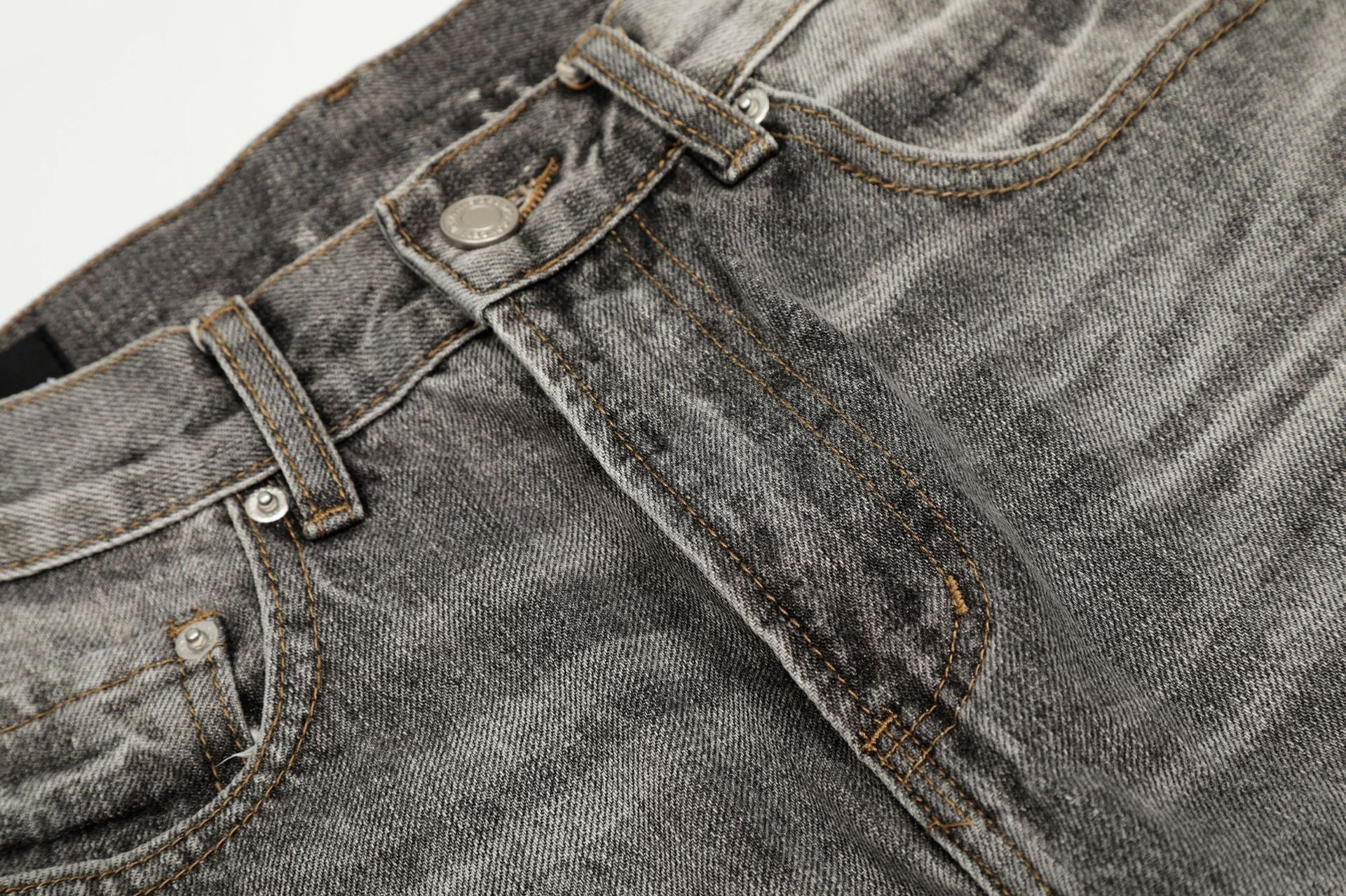 Dirty Washed Paint Wide Leg Denim Jeans