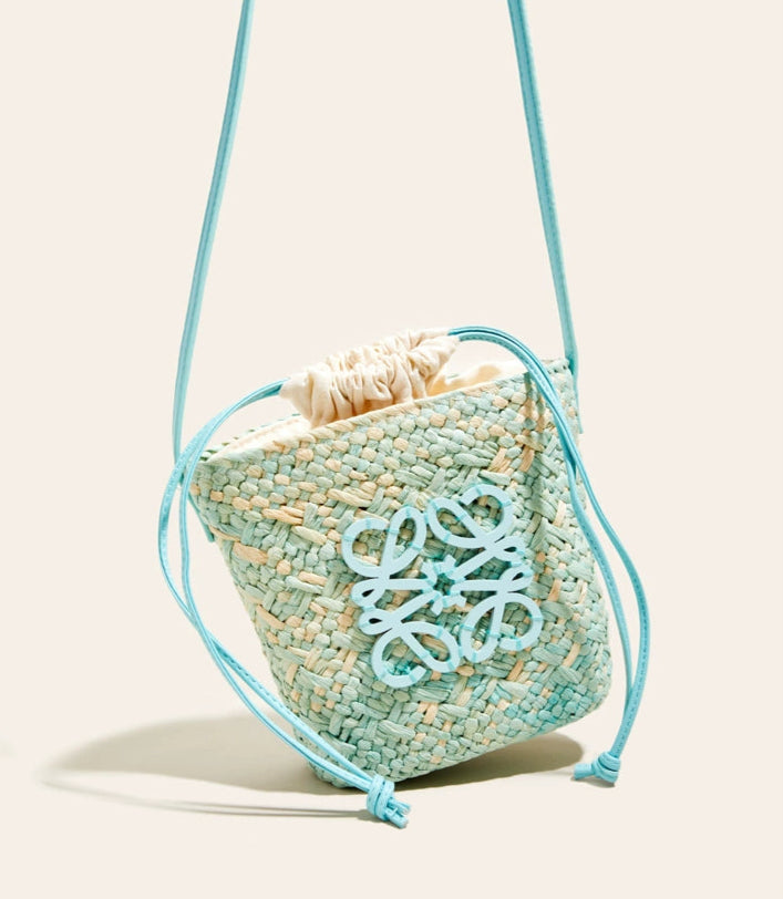 French Rattan Straw Vacation Bag