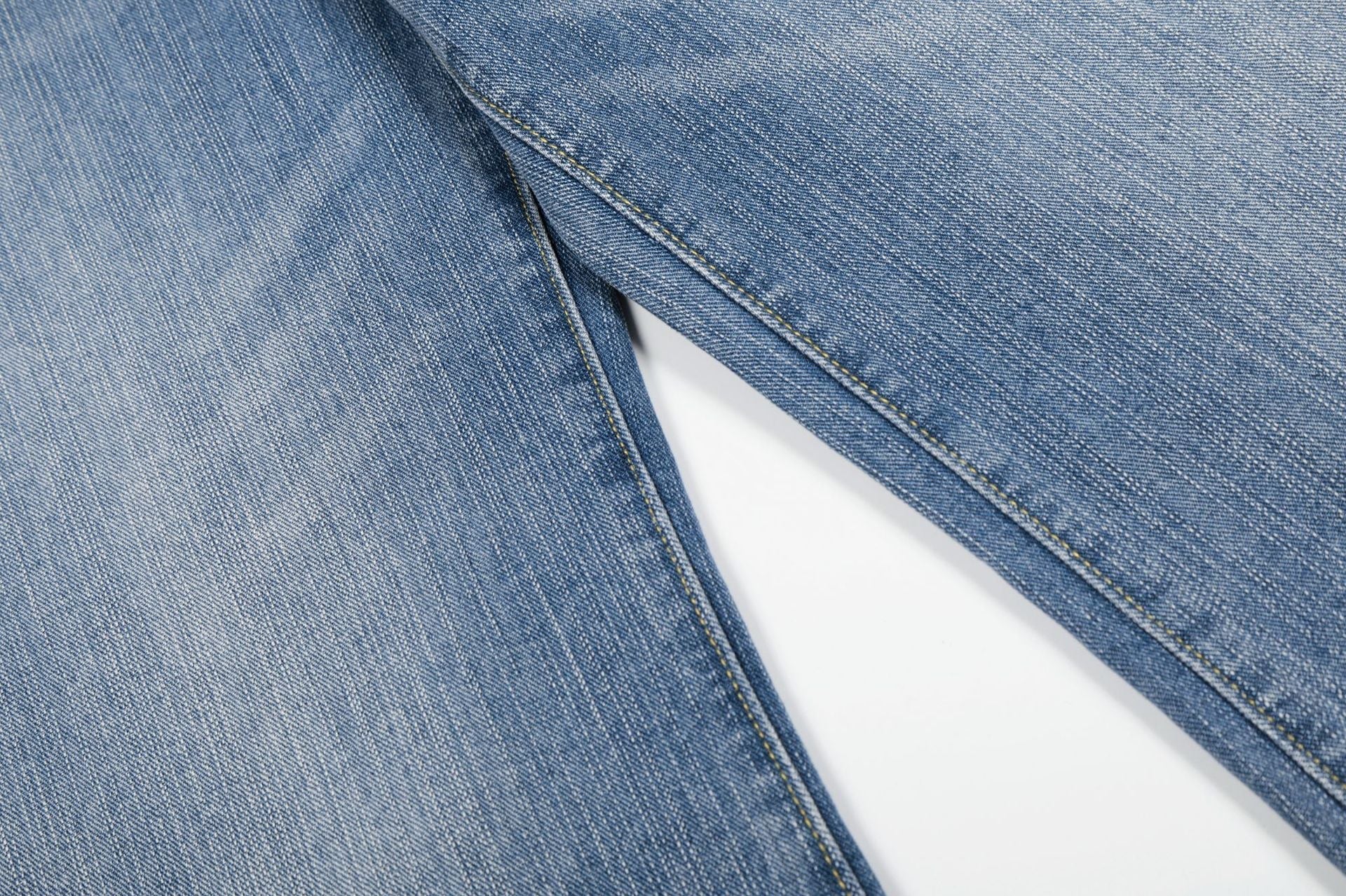 Washed Logo Embroidery Wide Leg Denim Jeans