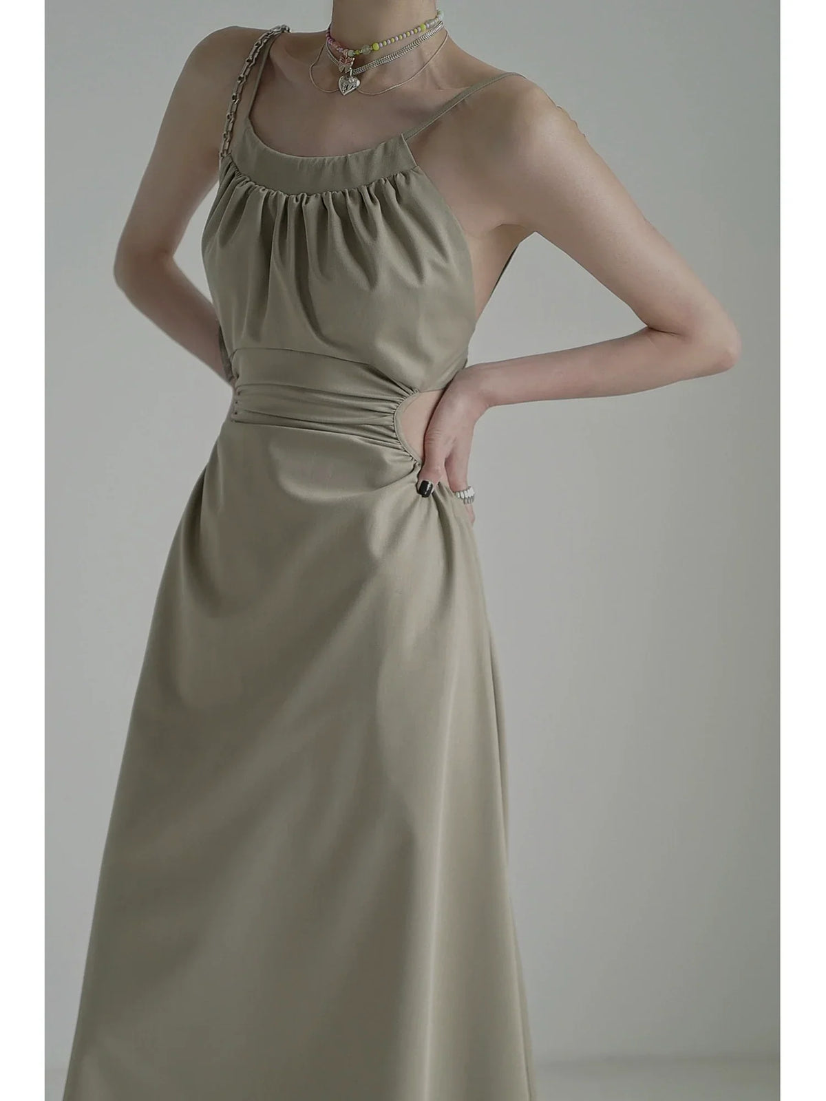 Backless And Waistless Camisole Dress