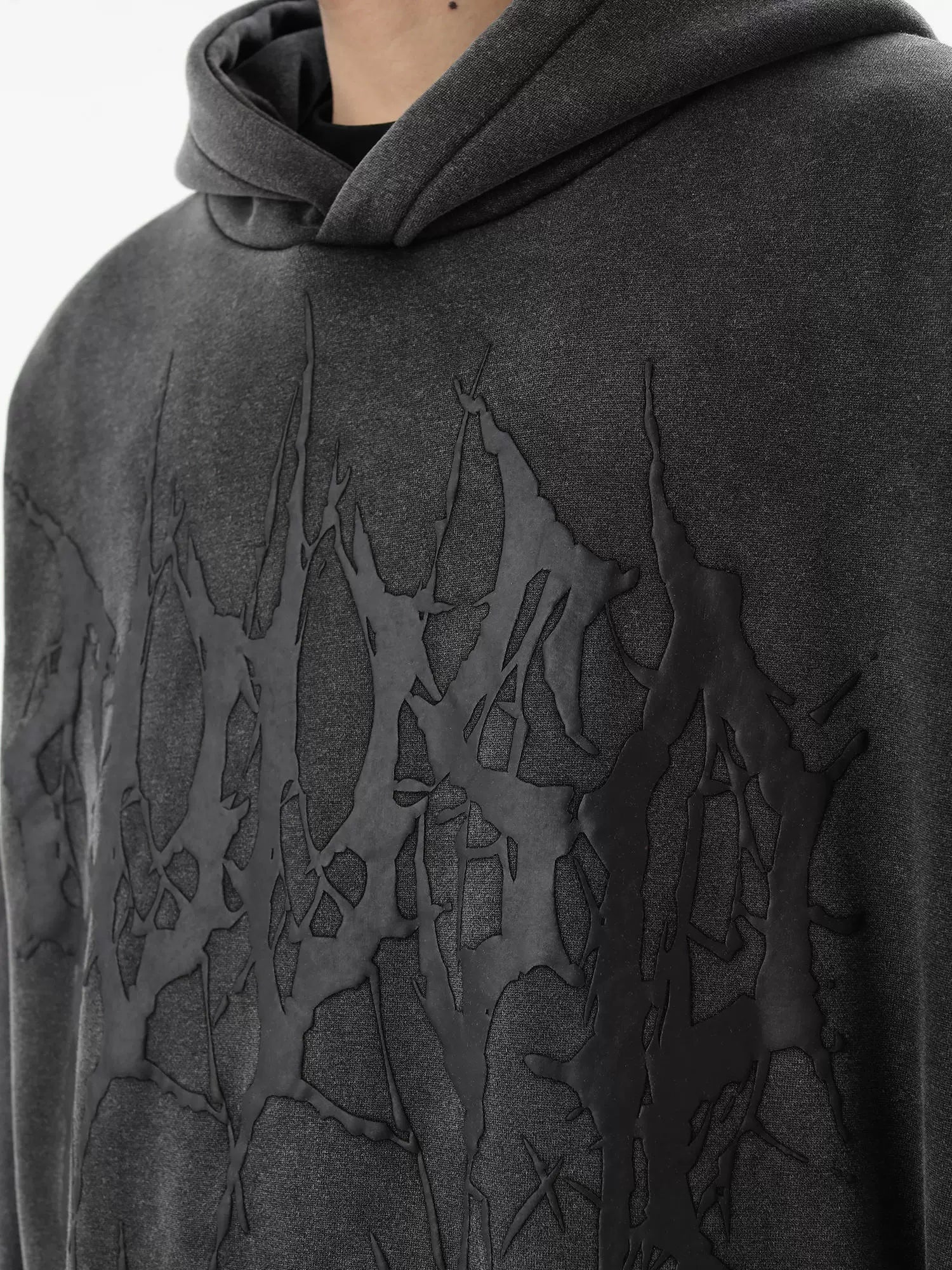 Sudadera con capucha de gran tamaño con forro polar lavado