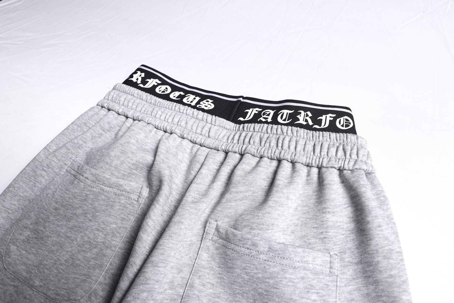 Letter Print Deconstruction Wide Leg Sweatpants