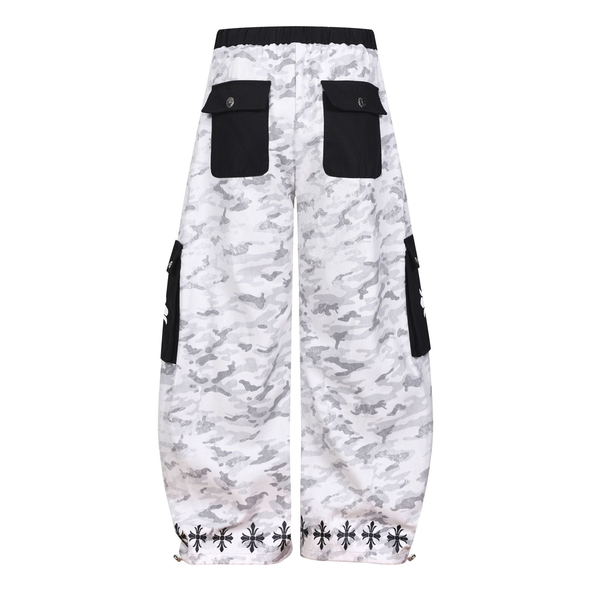 Camouflage Letter Print Cargo Pants