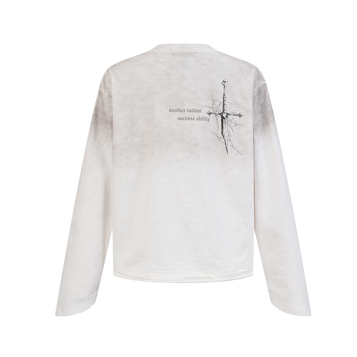Graphic Print Wash Long Sleeve T-Shirt
