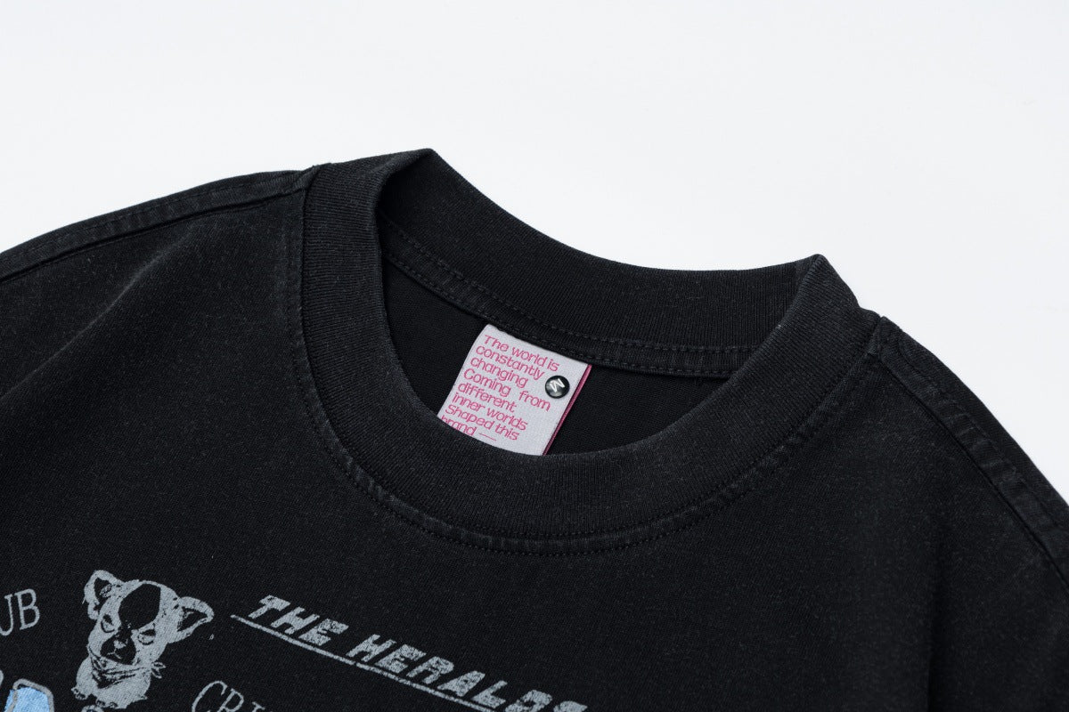Comic Letter Graphic Short Sleeve T-Shirt