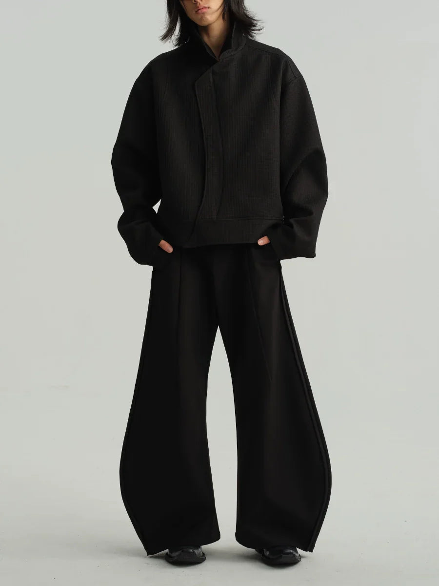 Curved C-shaped Zipper Jacket