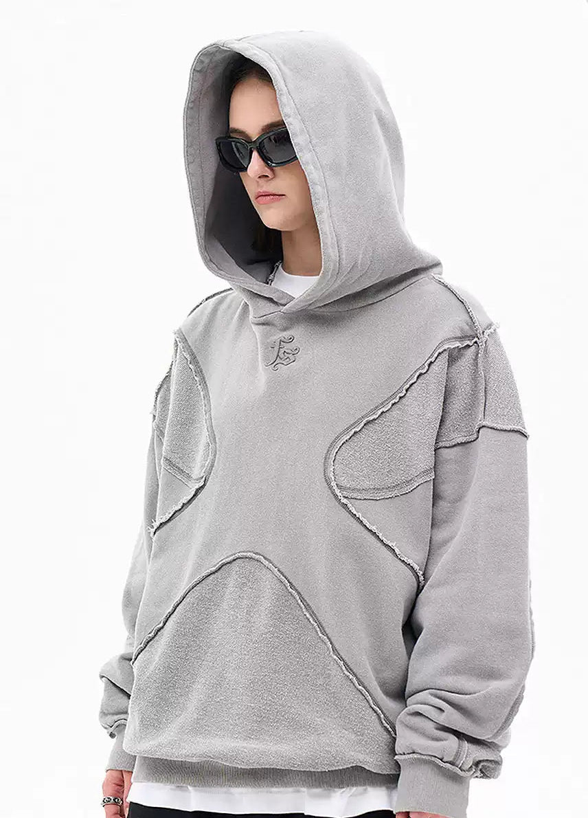Sweat à capuche futuriste Y2K Stitch