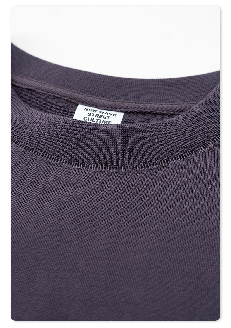 Oversize Heavyweight Basic Round Neck Sweatshirt