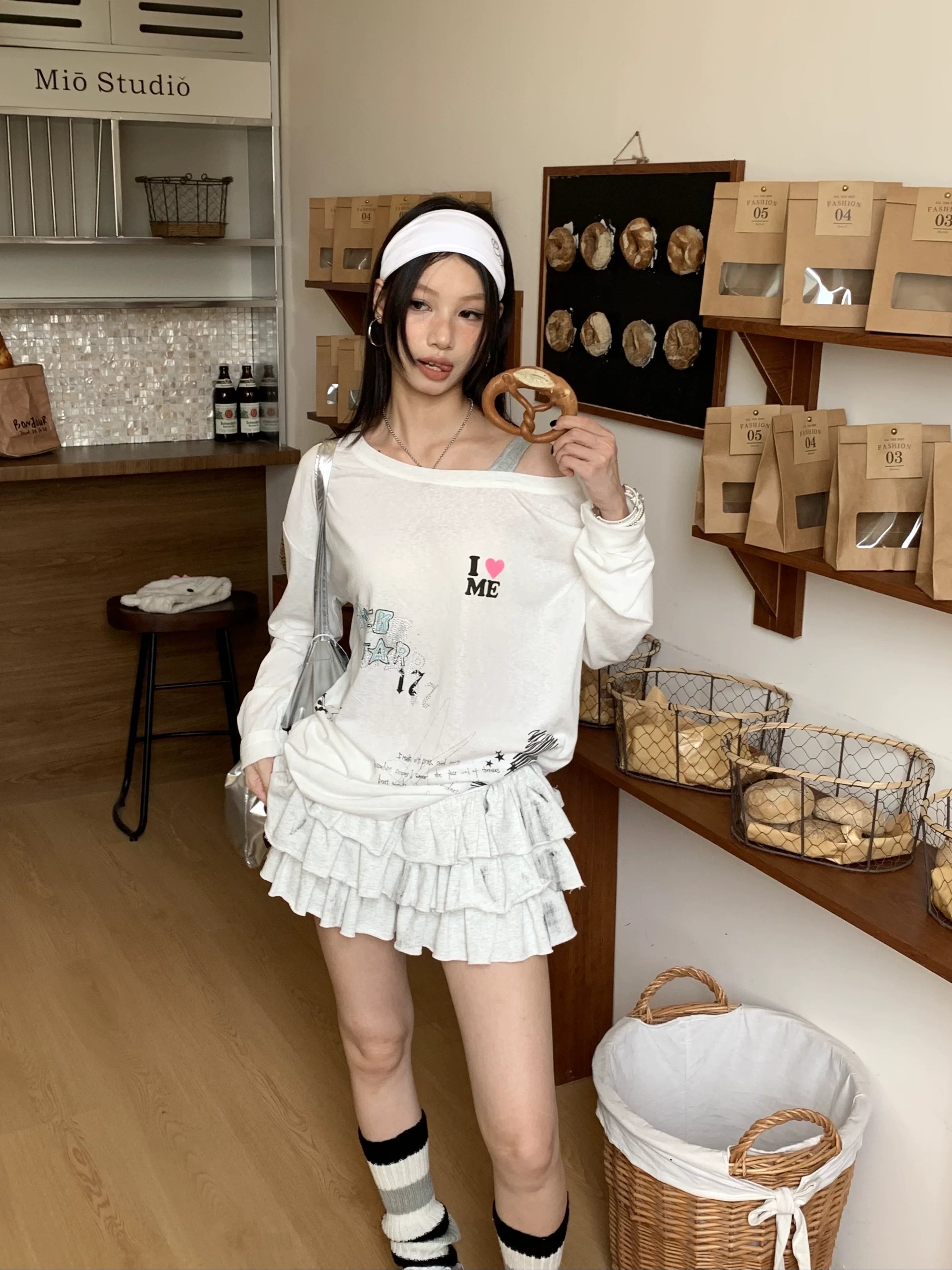 Tiered Ruffle Short Skirt