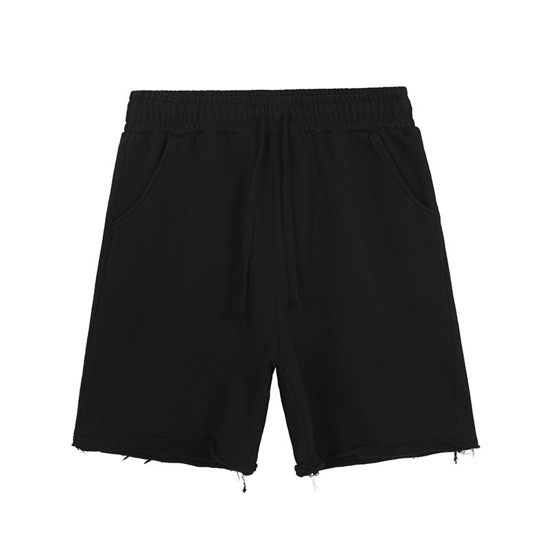 Washed Vintage Raw Edge Short Sweatpants