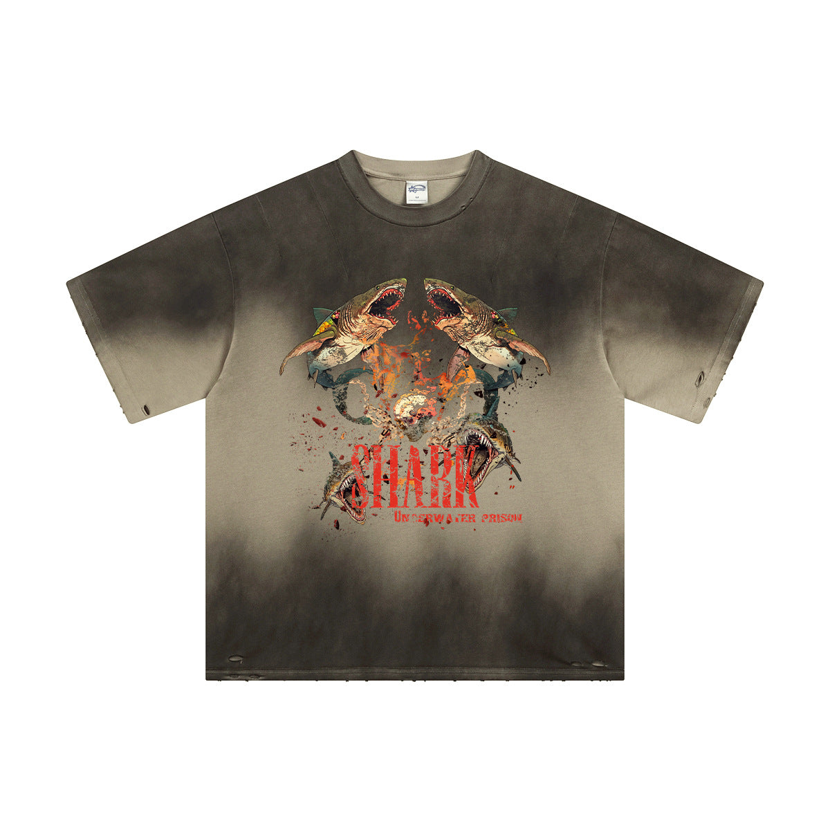 Dark Shark Personality Loose T-Shirt