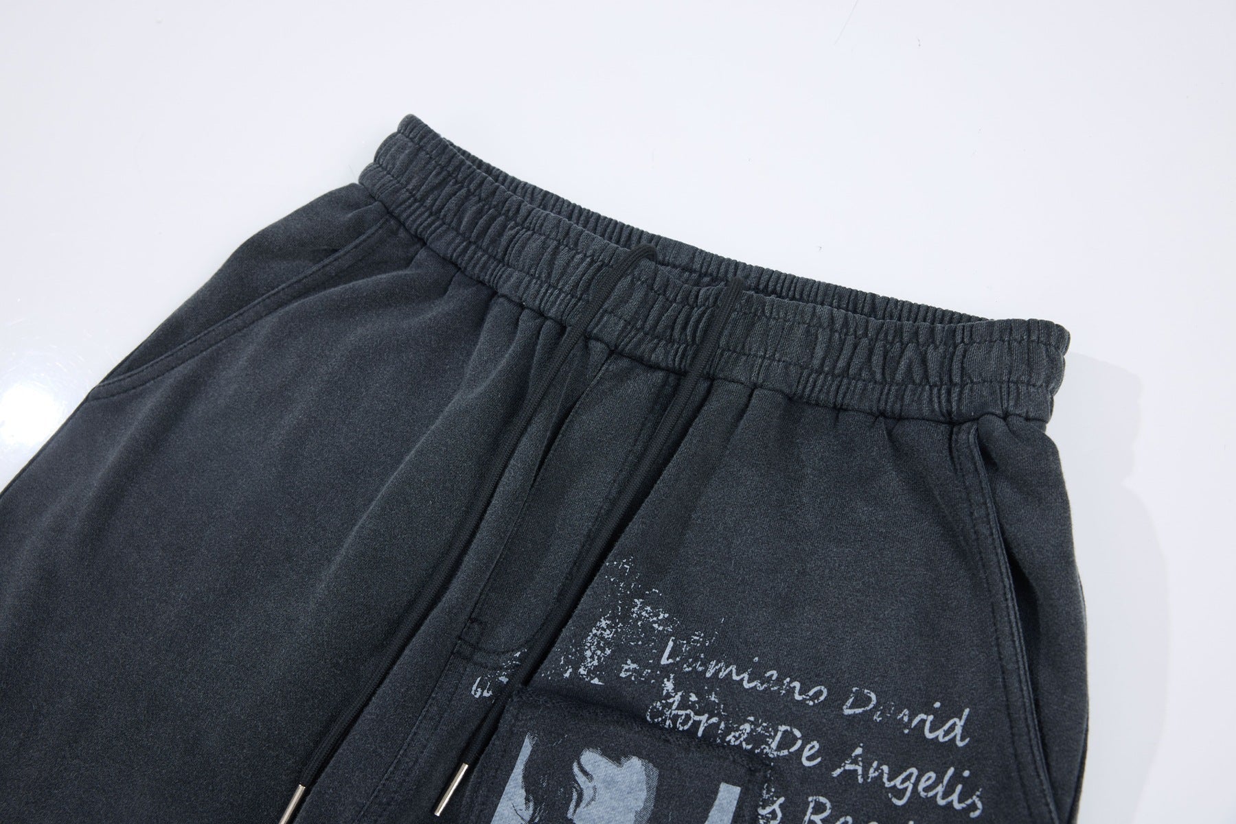 Washed Fade Graphic Wide Leg Sweatpants