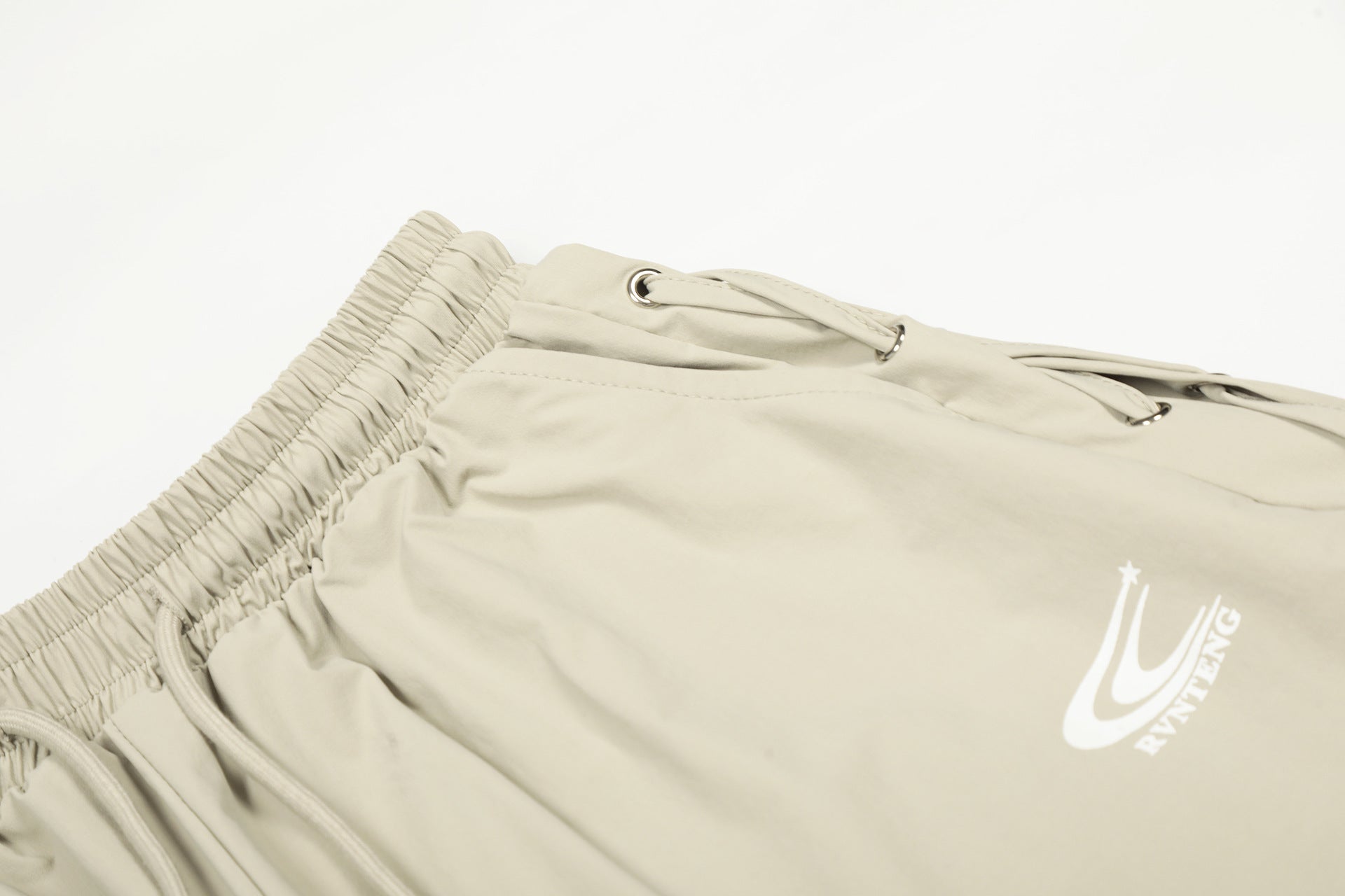 Drawstring Eyelet Wide Leg Pants