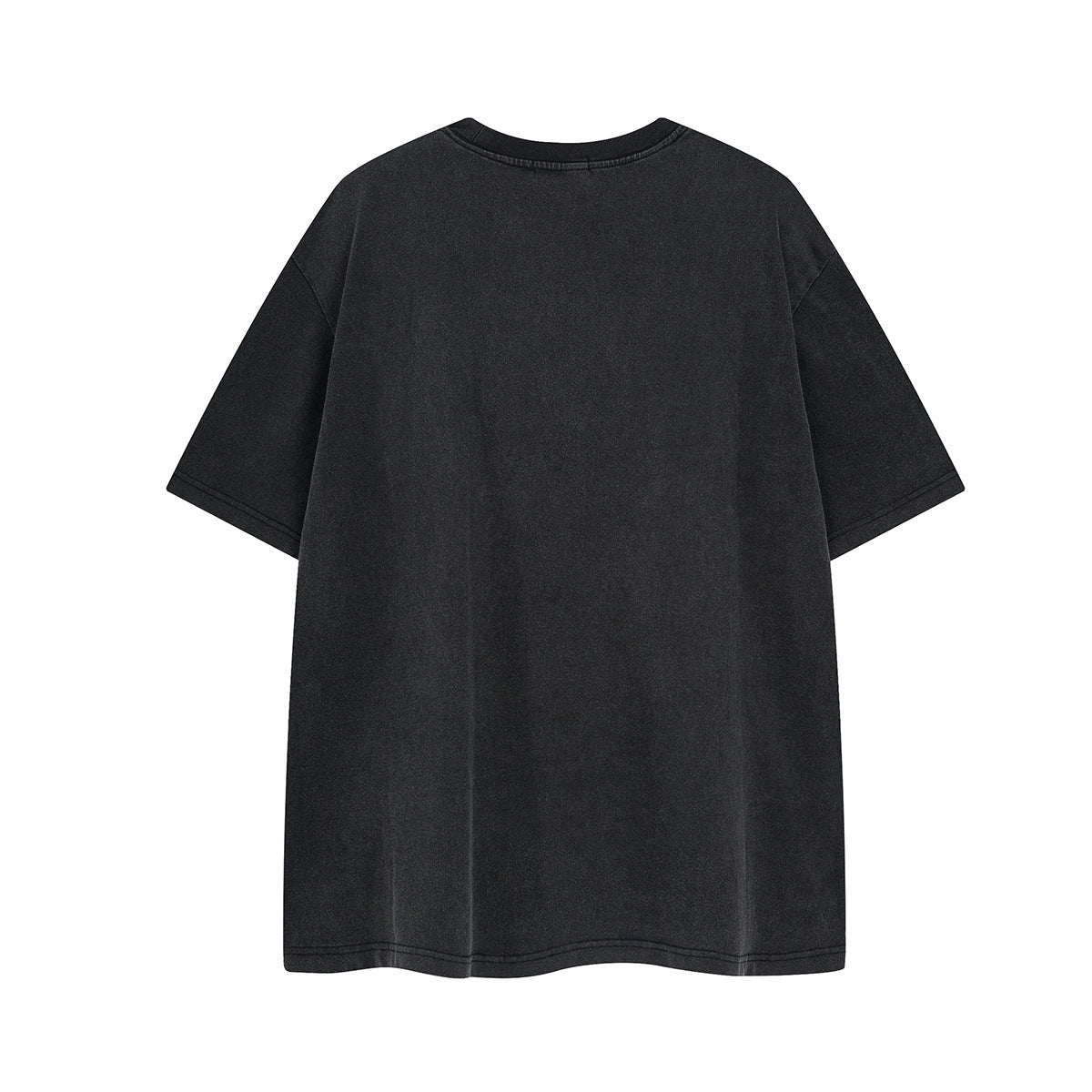 Washed Graphic Car Print Short Sleeve T-Shirt