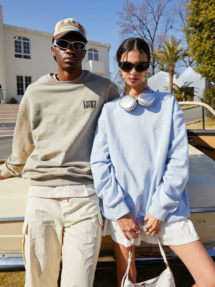Logo Round Neck Pullover Sweatshirt