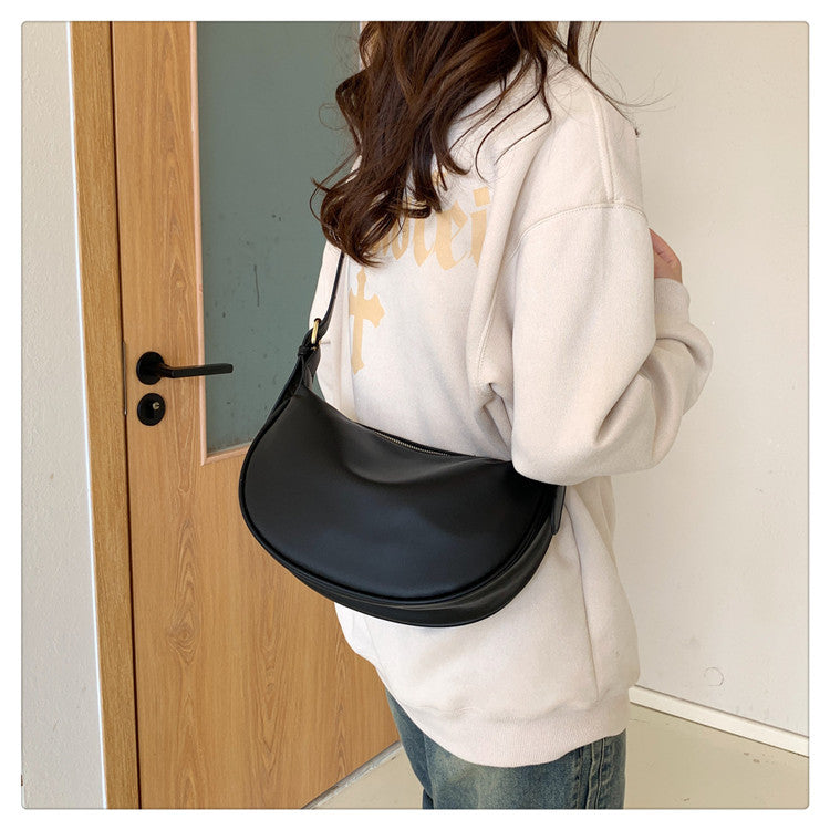 Solid Color Versatile CrossBody Bag