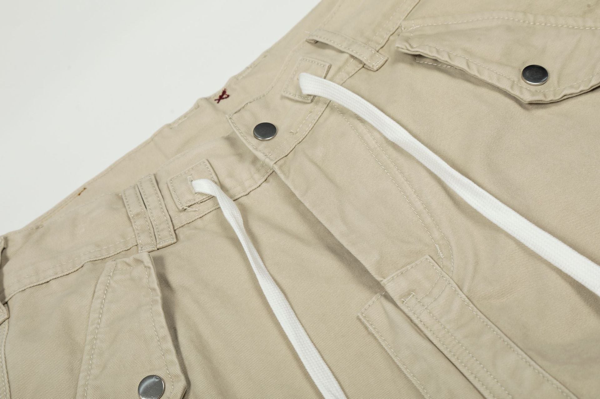 Drawstring Cargo Wide Leg Pants