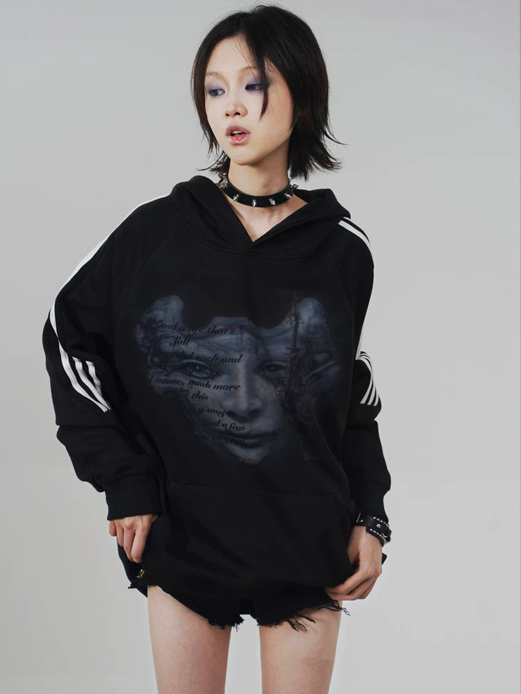 Side Stripe Pullover Hoodie
