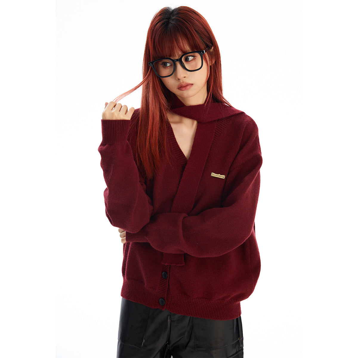 Crimson Clarity Statement Sweater