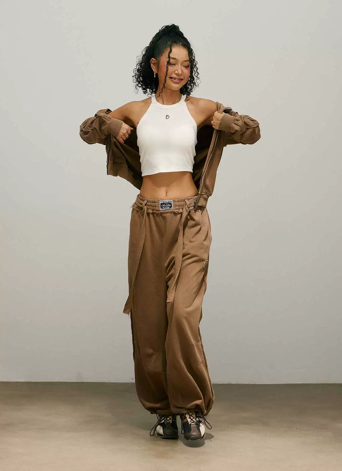Fringe Logo Hoodie & Fringe Wide Leg Sweatpants Setup