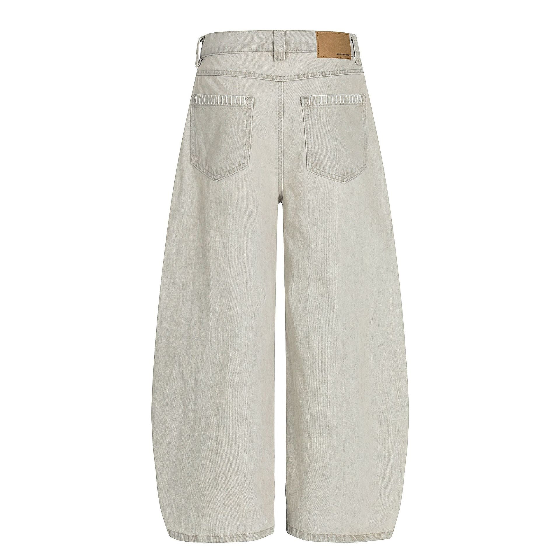 Panel Curved Wide Leg Cargo Pants